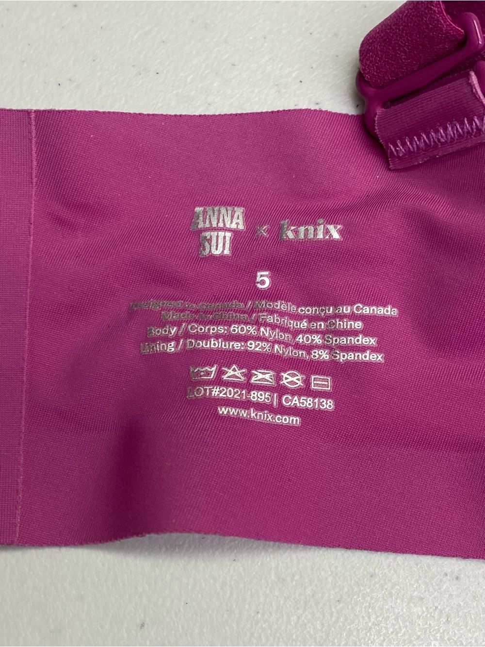 Anna Sui x Knix Pink Floral Wireless Bralette Size 5 (L) *P1014 - Picture 7 of 7